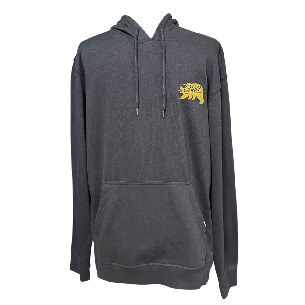 O’Neill California Republic Bear Graphic Black Pullover Hoodie Size Large